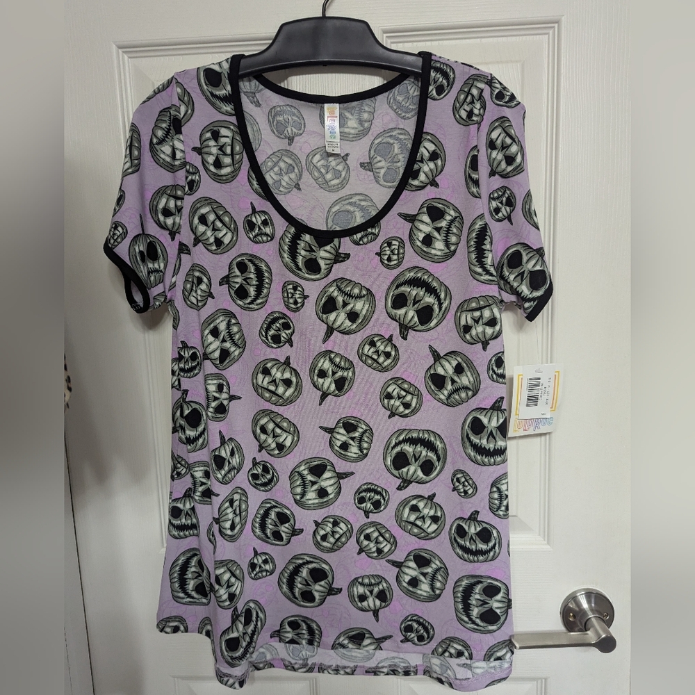 Lularoe classic t, gray jack o'lanterns NWT